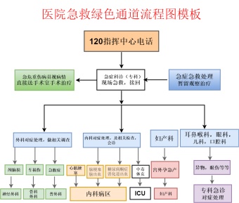 医院急救流程图模板