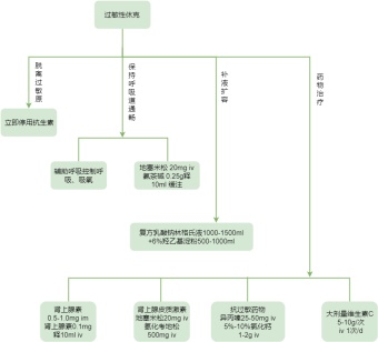 过敏性休克抢救流程图模板