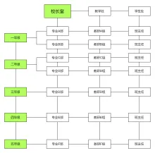 学校教育矩阵式组织结构图模板