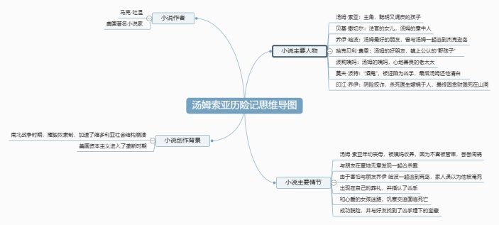 汤姆索亚历险记思维导图