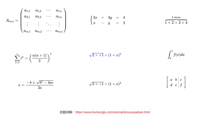 数学排版样例