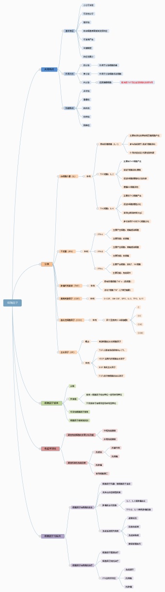 医学分泌型细胞因子逻辑图模板