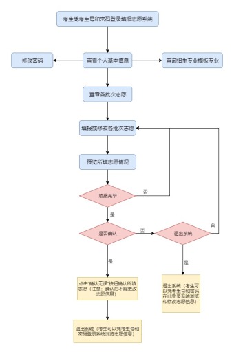 填报志愿流程图模板