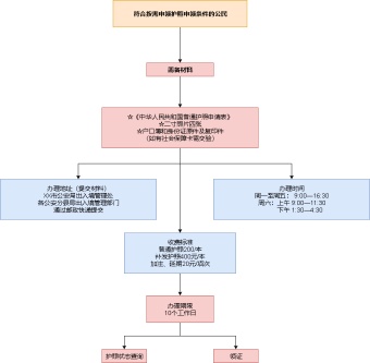 出国护照办理流程图模板