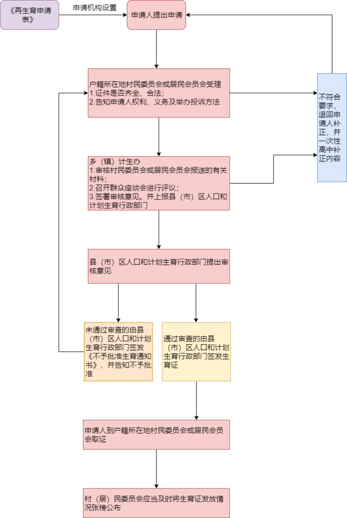 二胎证办理流程图