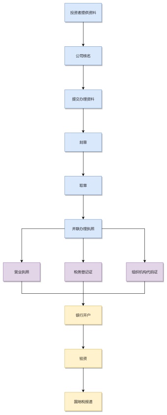 国外公司注册流程图模板