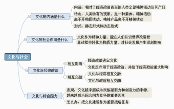 文化与社会思维导图模板