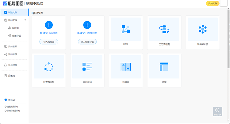 迅捷画图创建页面