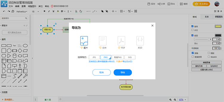 导出项目流程图
