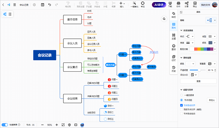 使用思维导图模板