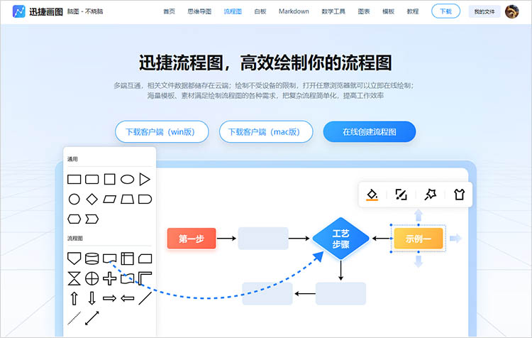 迅捷画图的易用性