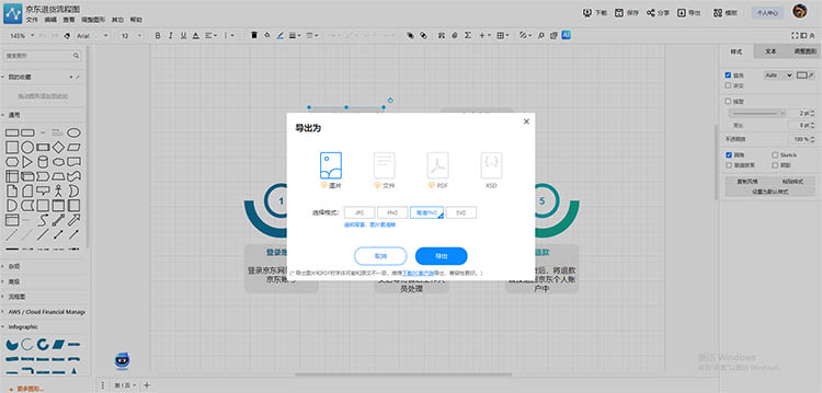 导出流程图