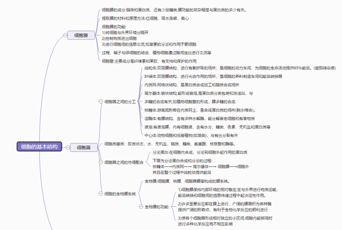 生物必修一思维导图