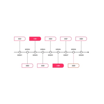 水平时间轴模板