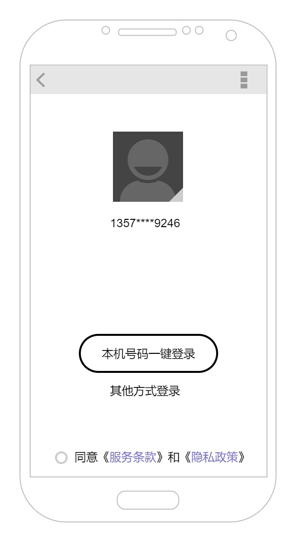 手机APP登录界面原型图