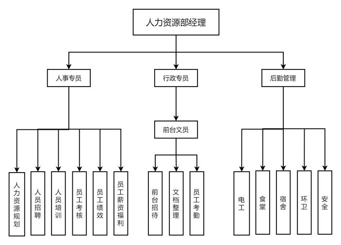 人力资源部组织结构图