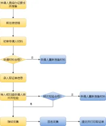 电子护照办理流程图模板