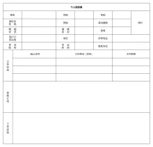 个人简历表